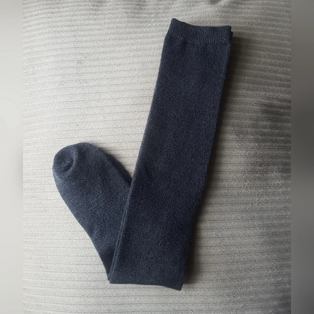 Dark Gray Knee High School Girl Socks